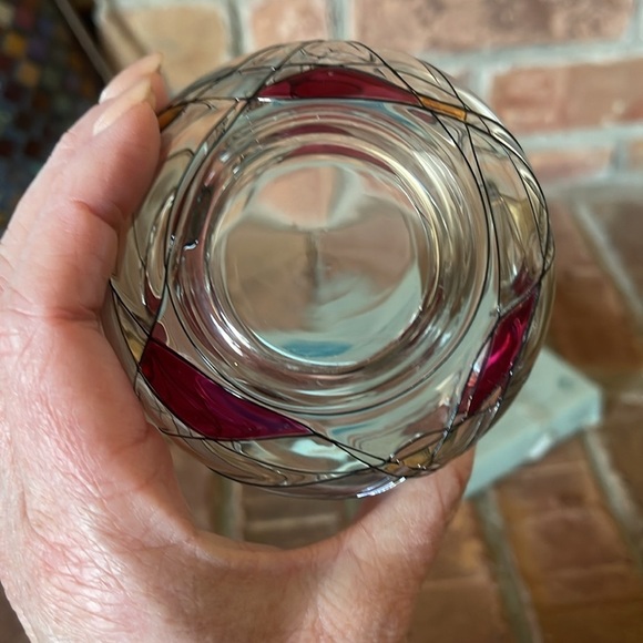 PartyLite Mosaic Tealight Holder w/ One Dozen Various Tealights - Picture 5 of 6